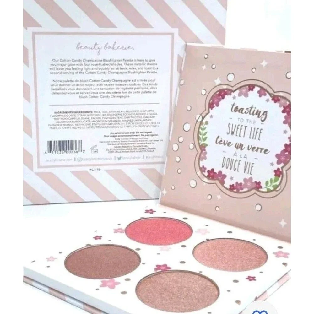 Beauty Bakerie Cotton Candy Champagne Blushlighter Palette. NIB